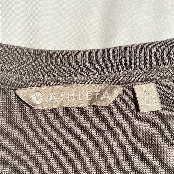 ATHLETA‎ WOMENS SIZE LARGE GRAY SERENITY CRISS CROSS LONG SLEEVE SHIRT - Picture 5 of 6